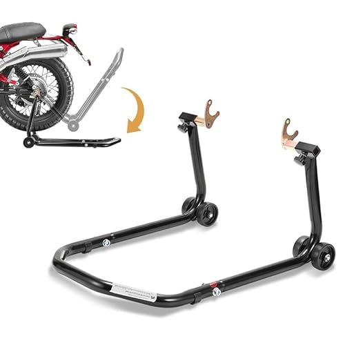 Peviasot Montageständer Hinten, Motorrad Ständer, Motorradheber Motorrad hinten zum Aufbocken, Montagelift aus Stahl, breitenverstellbar, Wartungs-/Montagearbeiten für Motorräder bis 300 kg, Schwarz Peviasot Montageständer Hinten, Motorrad Ständer, Motorradheber Motorrad hinten zum Aufbocken, Montagelift aus Stahl, breitenverstellbar, Wartungs-/Montagearbeiten für Motorräder bis 300 kg, Schwarz von Peviasot