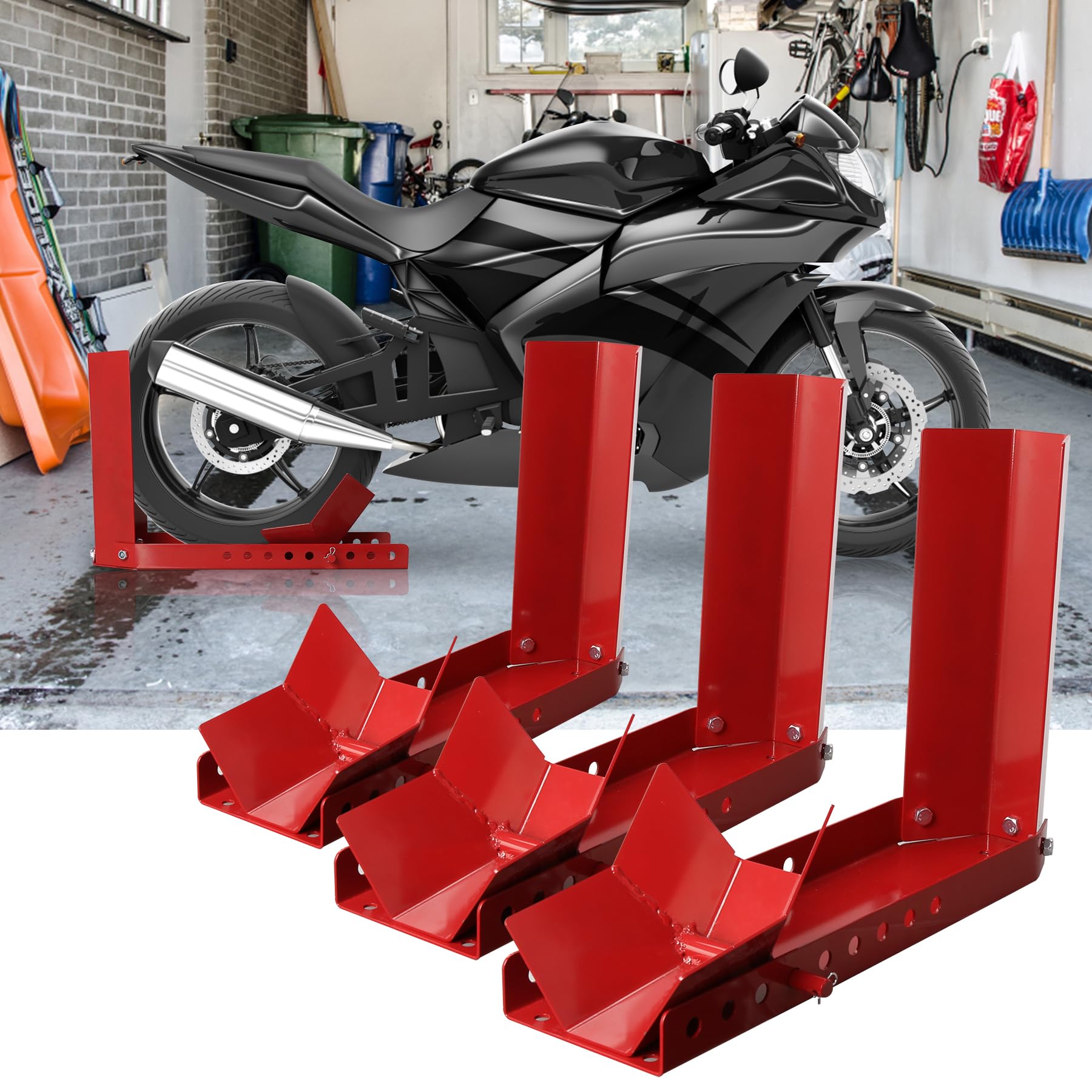 Peviasot Motorradwippe 3 Stück, Motorrad Vorderradklemme, Radwippe Motorradständer für Anhänger Vorderrad Transportständer, Radhalterung mit 3 Ankerbolzenlöchern, Motorradklemme Reifen Verladehilfe Peviasot Motorradwippe 3 Stück, Motorrad Vorderradklemme, Radwippe Motorradständer für Anhänger Vorderrad Transportständer, Radhalterung mit 3 Ankerbolzenlöchern, Motorradklemme Reifen Verladehilfe von Peviasot