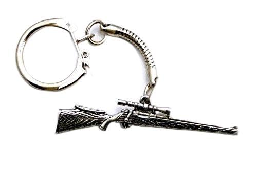 Pewter Jewellery Jagdgewehr Jagd Gewehr Hartzinn Schlüsselanhänger mit Geschenkbeutel von Pewter Jewellery