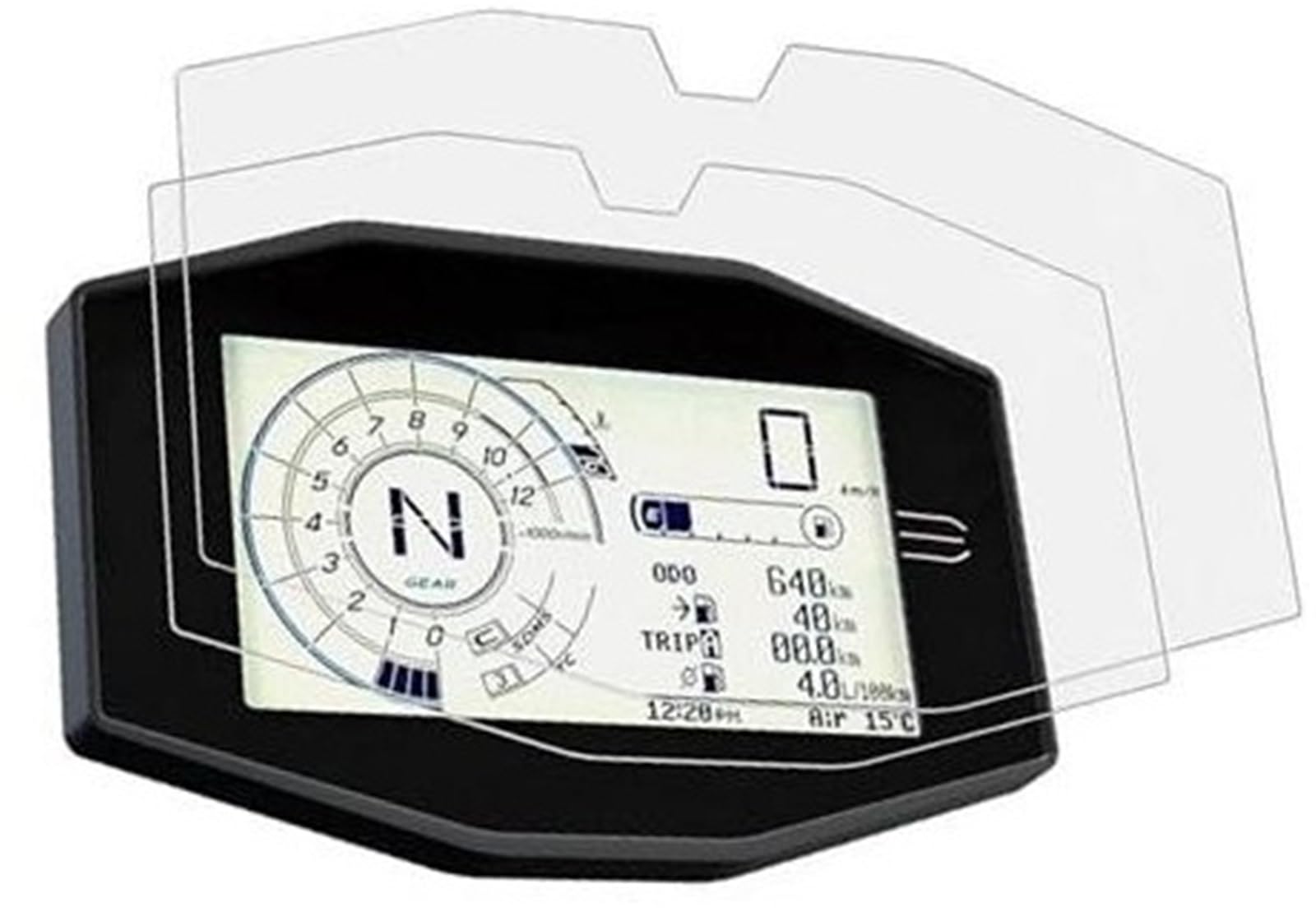 Motorrad-Instrumententafelfolie, Pexorin Displayschutzfolie, for V-Strom 1050/XT 2020 2021 2022 Motorrad-Instrumentenblock, Kratzschutzfolie, Displayschutzfolie(Black 2 x Set) von Pexorin