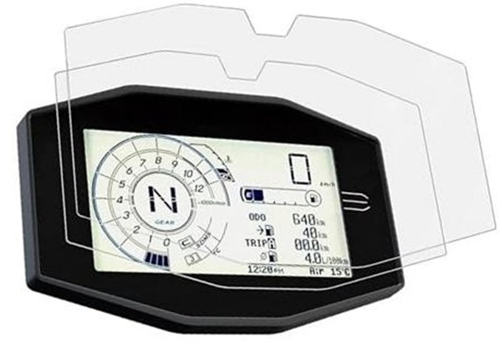 Motorrad-Instrumententafelfolie, Pexorin Displayschutzfolie, for V-Strom 1050/XT 2020 2021 2022 Motorrad-Instrumentenblock, Kratzschutzfolie, Displayschutzfolie(Black 2 x Set) von Pexorin