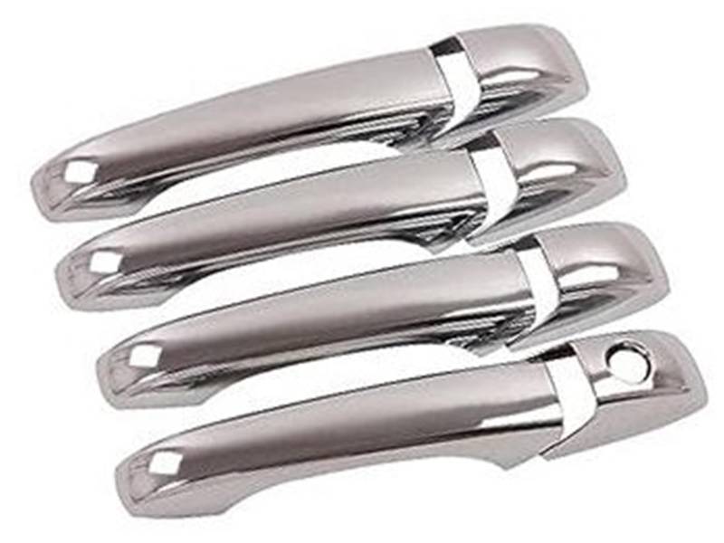 Pexorin, for Dodge, Kaliber 2007 2008 2009 2010 2011 2012 Neue Kohlefaser Chrom Autotürgriffabdeckung Zieraufkleber Autozubehör Autotürgriffabdeckung(Silver No Button) von Pexorin
