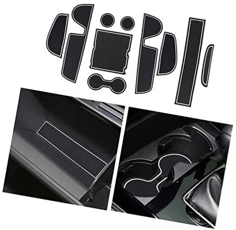 Pexorin, for Mazda, CX-30 CX30 2019-2021 2022 Gummimatten, Antirutschmatten Mittelkonsole Anti-Rutsch-Becher Getränkehalter Gummimatte Armlehne Ablagepolster Türschlitze Autoinnenausstattung Anti-Rut von Pexorin