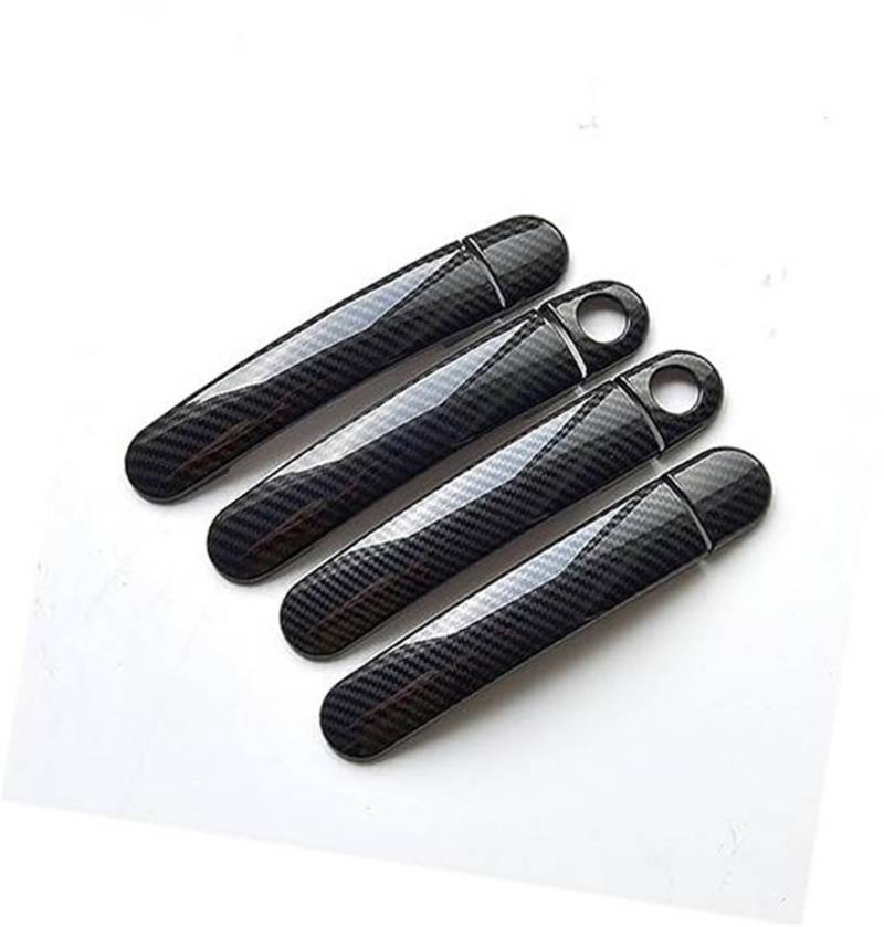 Pexorin, for Seat, Leon MK1 1M 1999 2000 2001 2002 2003 2004 Chrom-Kohlefaser-Autotürgriffabdeckungen Autotürgriffabdeckung(Black Model 2) von Pexorin
