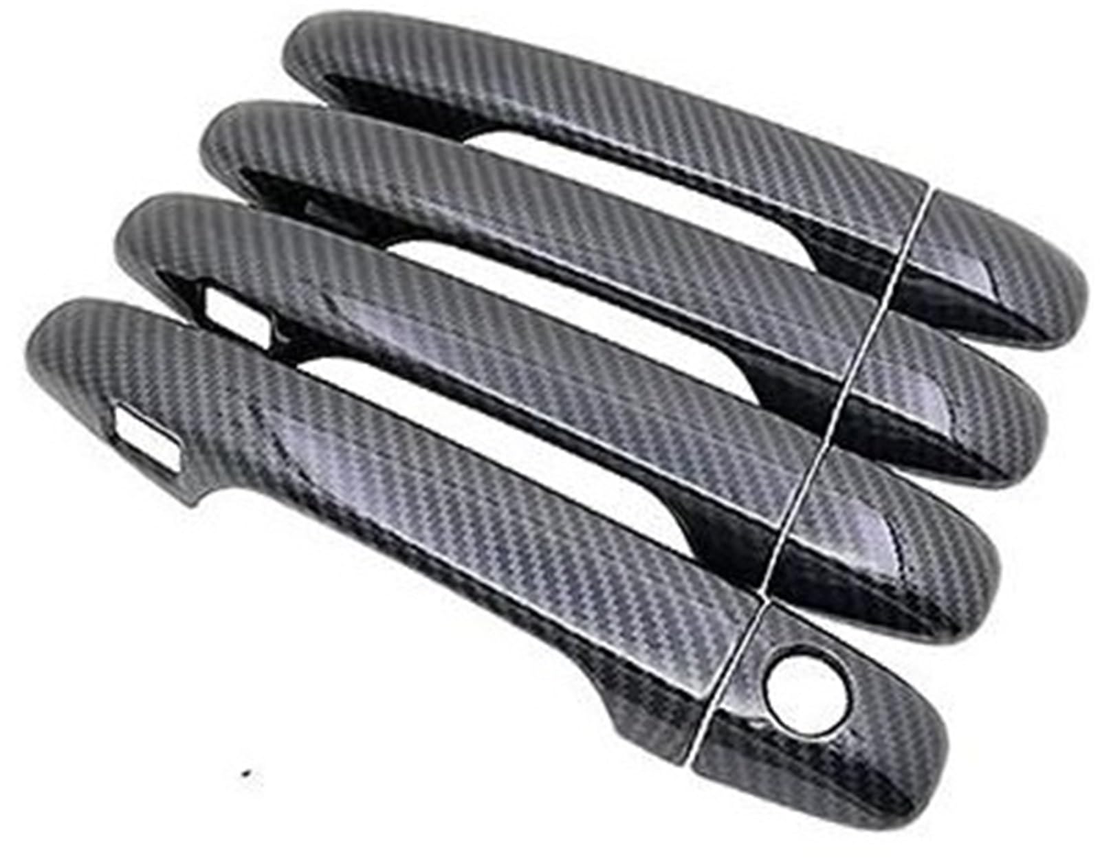 Pexorin, for Toyota, for Corolla, AXIO 2014 2015 2016 2017 2018 Kohlefaser-Autotürgriff-Abdeckungspolster-Aufkleber-Overlay-Styling Autotürgriffabdeckung(Black Keyless Entry) von Pexorin
