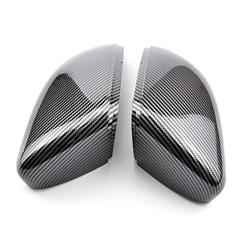 Pexorin 1 Paar Abdeckkappen for Seitenspiegel, for Golf 6 MK6 R GTI VI 2009-2013 Zieraufkleber Carbon Schwarz Rückspiegelabdeckung Außenspiegel Ersatzteile Auto-Außenspiegelabdeckung(CARBON LOOK BLACK von Pexorin