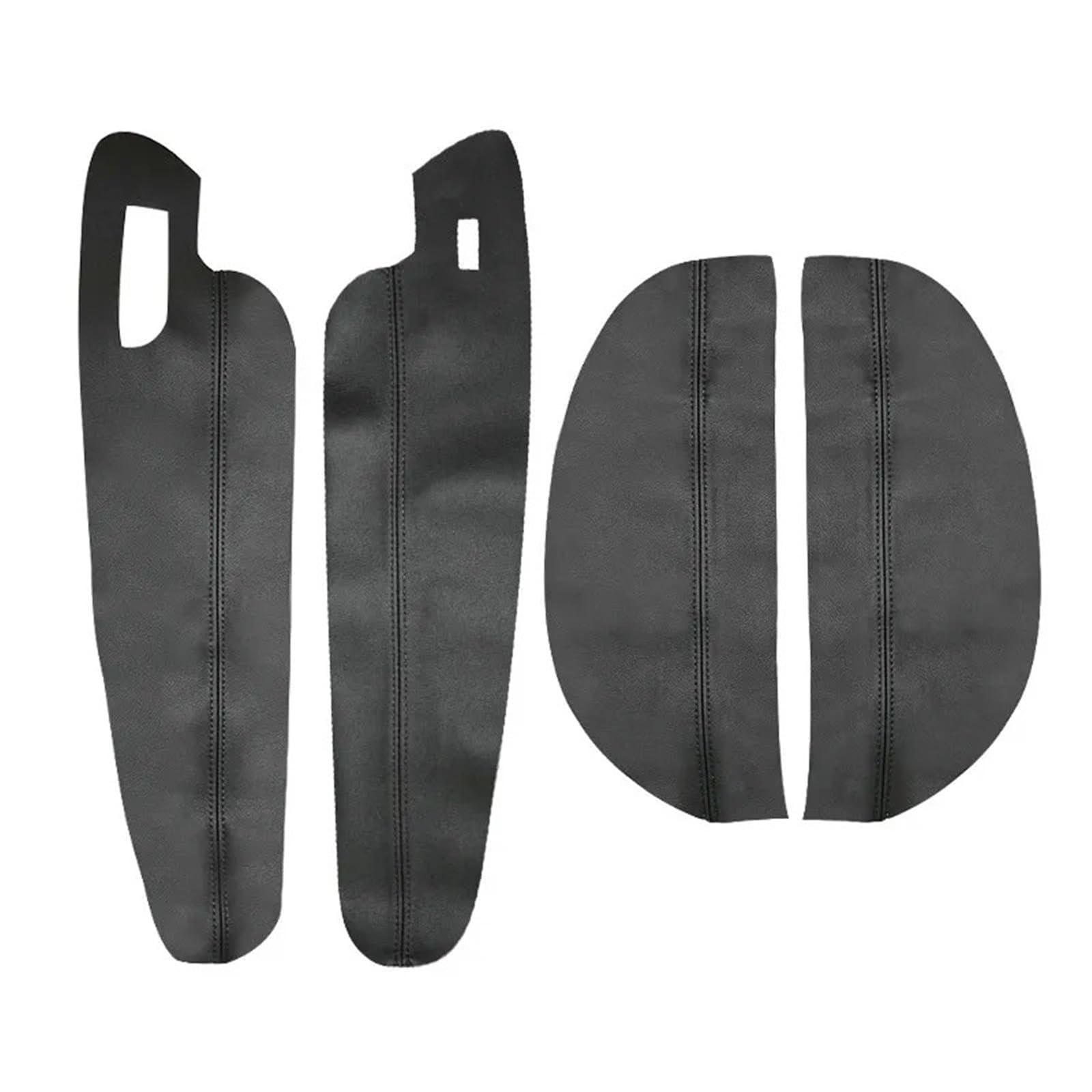 Pexorin 4 Stück, for VW, for Golf, for 7 VII MK7 2014 2015 2016 2017 2018, nur 2/3 Türen, Auto-Innentür-Armlehnenverkleidung, Mikrofaser-Lederbezug Fahrzeug-Innentürbrett(Black) von Pexorin