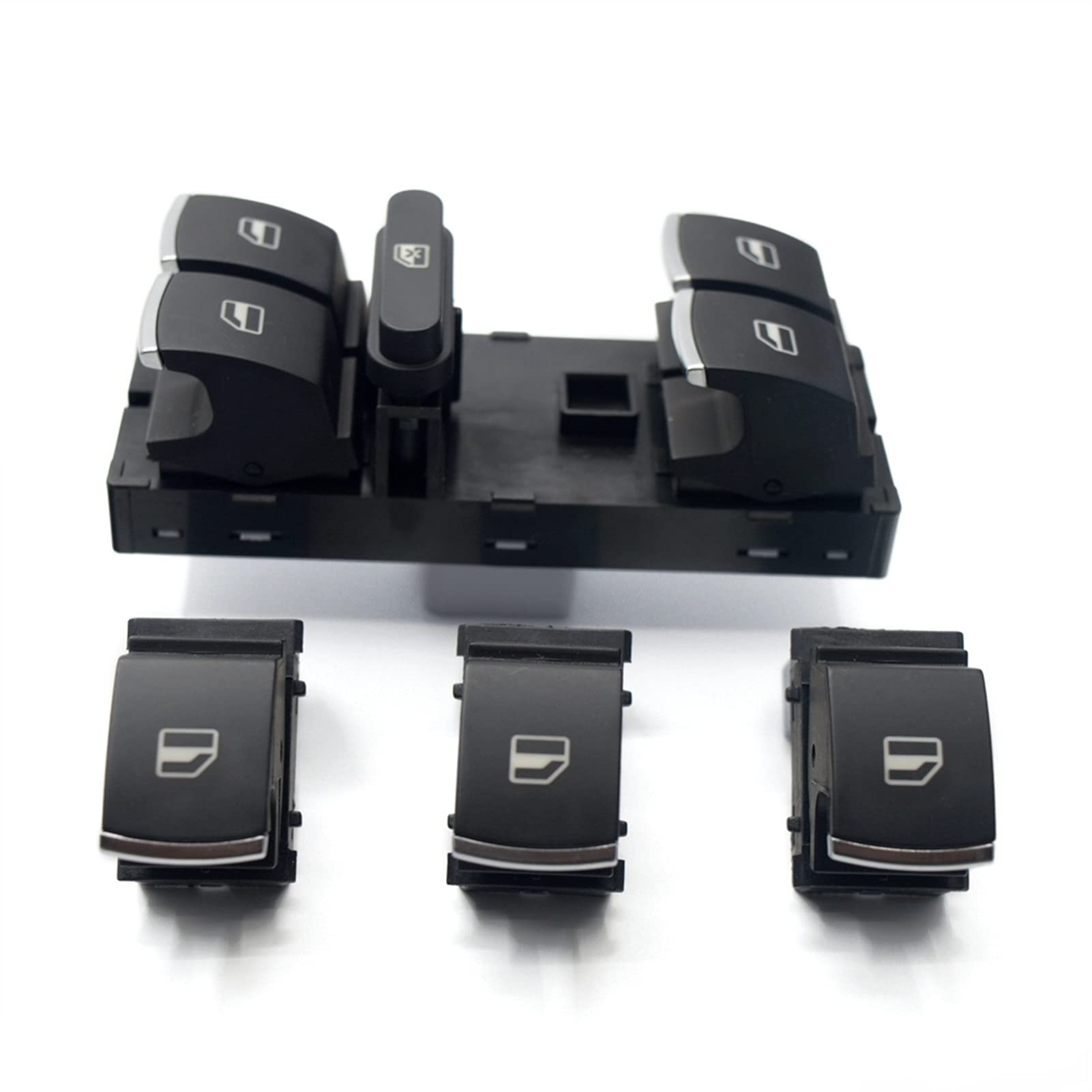 Pexorin 5PCS Set Power Elektrische Hinten Seite Spiegel Einzigen Fenster Schalter Taste Set, for VW, for Jetta MK6 Auto-Seitenspiegelschalter Pexorin 5PCS Set Power Elektrische Hinten Seite Spiegel Einzigen Fenster Schalter Taste Set, for VW, for Jetta MK6 Auto-Seitenspiegelschalter von Pexorin