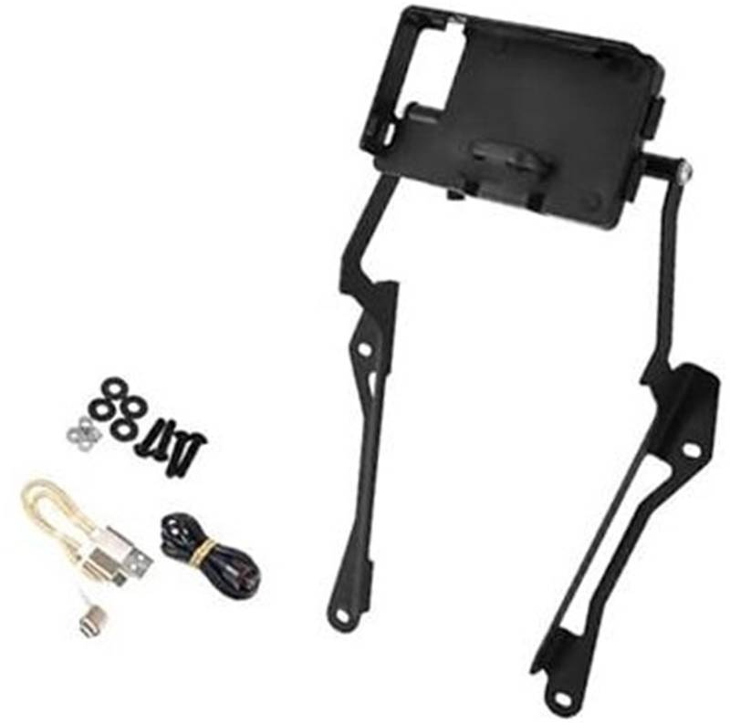 Pexorin Abnehmbarer Telefonhalter, for Tiger 1200, for Tiger 1200, for Explorer, for Tiger1200 1200GT 2022 Motorrad-GPS-Navigationshalterung GPS-Halter USB-Handyhalter Motorrad-Telefonhalterung(Black von Pexorin