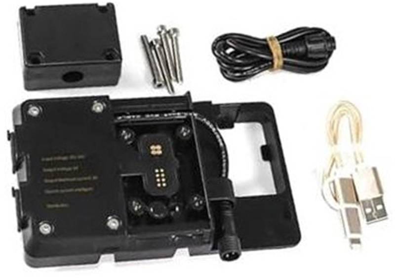 Pexorin Abnehmbarer Telefonhalter, for Tiger 1200, for Tiger 1200, for Explorer, for Tiger1200 1200GT 2022 Motorrad-GPS-Navigationshalterung GPS-Halter USB-Handyhalter Motorrad-Telefonhalterung(Black von Pexorin