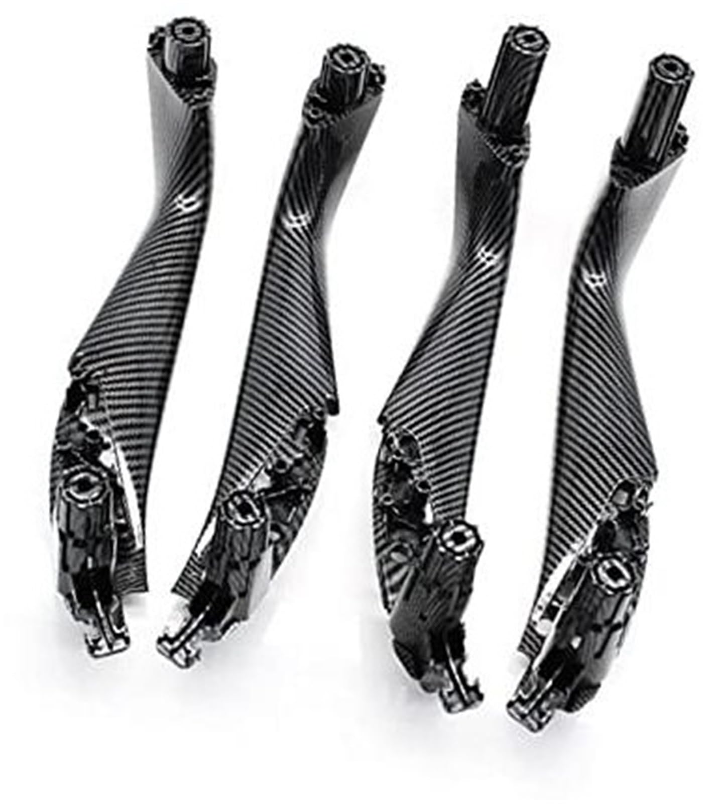 Pexorin Auto-Innentür-Kohlefaser-Innengriff-Fensterschalter-Abdeckungsverkleidung, for, 5er-Serie G30 G31 G38 F90 2017–2021 Auto-Innentürgriff(Black 4pcs) von Pexorin