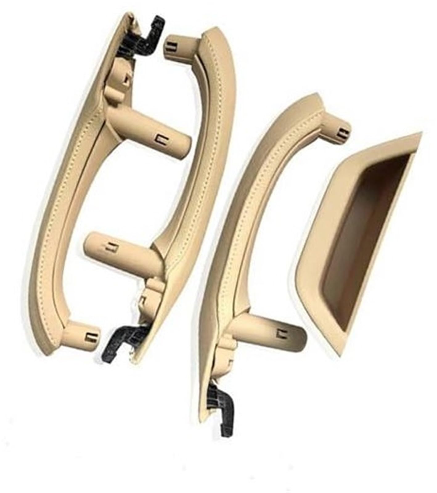 Pexorin Auto-Innentürgriff, for, X3 X4 F25 F26 2010–2016, RHD, Auto-Innentürgriffabdeckung, Zubehör for Fahrerarmlehnenverkleidung Auto-Innentürgriff(Black RHD 7pcs Set Beige) von Pexorin