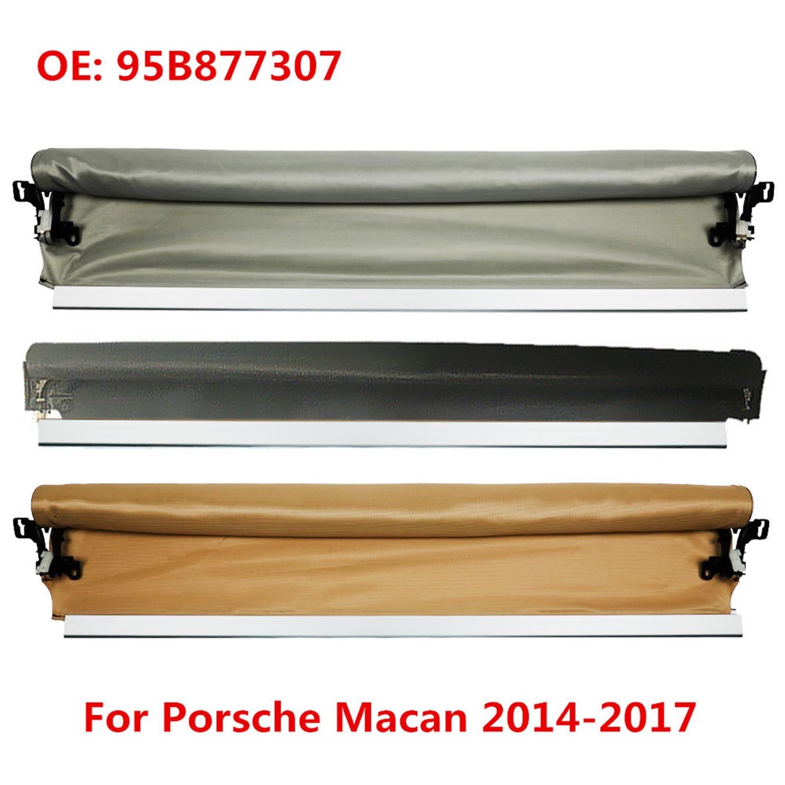 Pexorin Auto Panorama Schiebedach Sonnenschutz Vorhang Abdeckung Montage 95B877307 0E7 0G9 0A3, for Porsche, for MACAN, 2014 2015 2016 2017 Sonnenschutz für Auto-Schiebedach(Black) von Pexorin