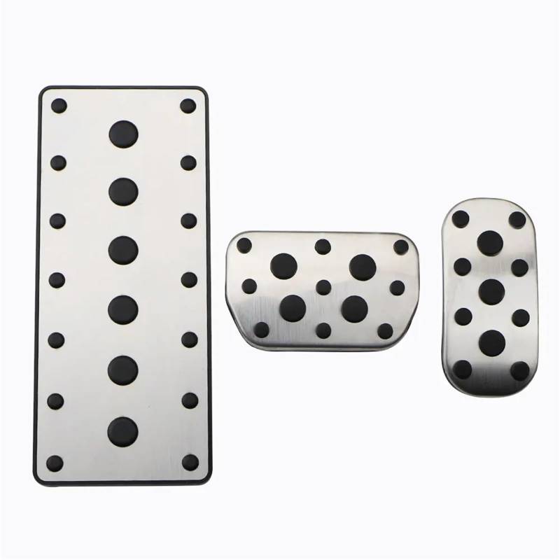 Pexorin Edelstahl Auto Gaspedal Kraftstoff Gas Bremse Fußstütze Pedal Pad Abdeckung, for Toyota, C-HR CHR 2016-2023 at Zubehör(3Pcs at with Rest) von Pexorin