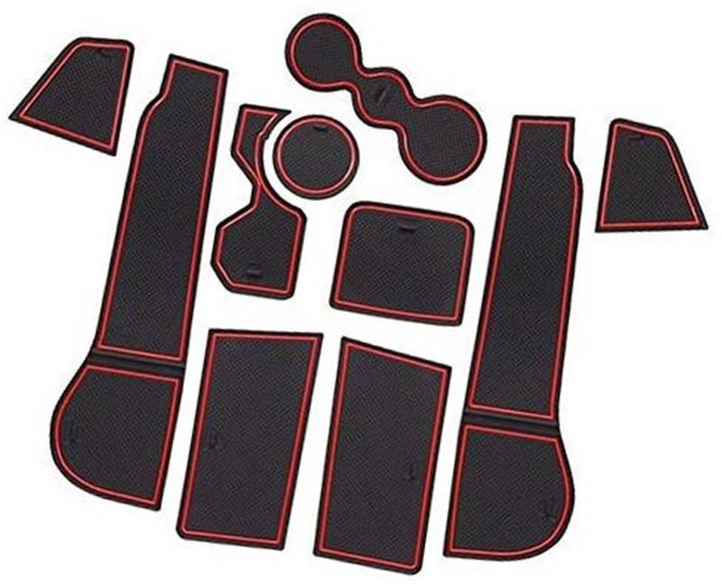 Pexorin For Golf, 8 MK8 GTI GTD GTE Auto Gummimatten, Automatten Türschlitzmatte Auto Armlehne Getränkehaltermatte Mittelkonsole Antirutschmatte, for Golf, 8 Zubehör Gummimatte, 10 Stück/Packung Anti- von Pexorin