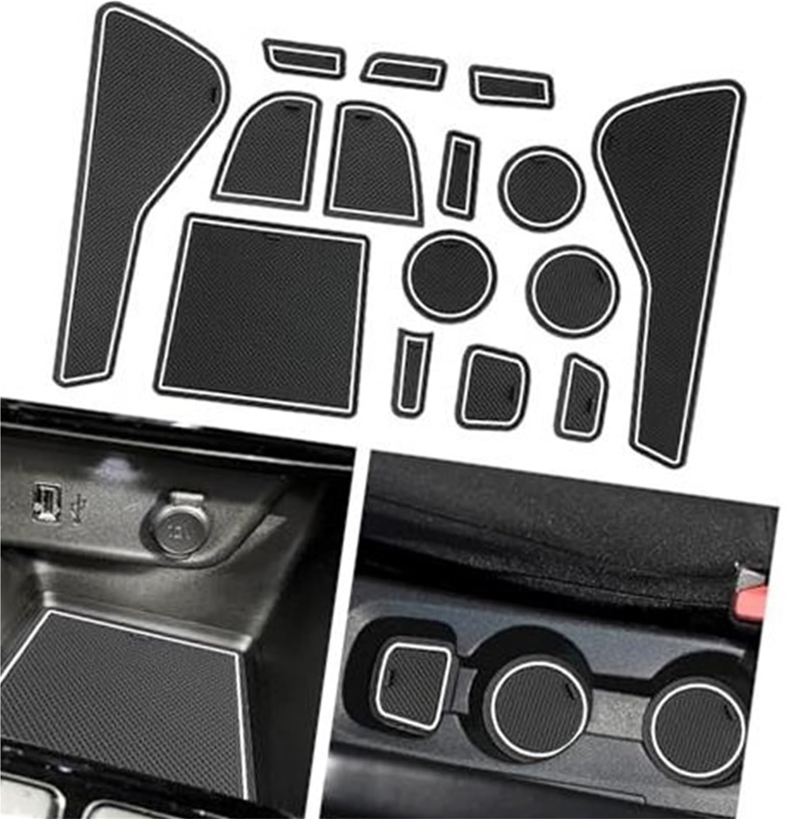 Pexorin For Opel, Corsa F 2020-2024 Gummimatten, Antirutschmatten Mittelkonsole Anti-Rutsch-Becher Getränkehalter Gummimatte Armlehne Ablagepolster Türschlitze Corsa F Zubehör Anti-Rutsch-Matten-Set f Pexorin For Opel, Corsa F 2020-2024 Gummimatten, Antirutschmatten Mittelkonsole Anti-Rutsch-Becher Getränkehalter Gummimatte Armlehne Ablagepolster Türschlitze Corsa F Zubehör Anti-Rutsch-Matten-Set f von Pexorin