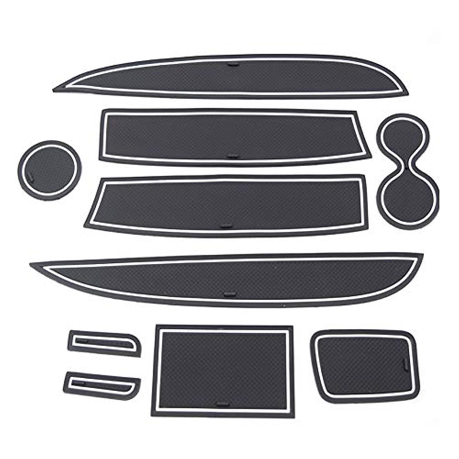 Pexorin For Renua-lt, for Clio 4 (Rechtslenker) Auto-Antirutschmatten, Autotürschlitzmatten Armlehne Getränkehaltermatte Mittelkonsole Gummimatten, Clio 4 Zubehör, 10 Stück/Satz Anti-Rutsch-Matten-Set von Pexorin