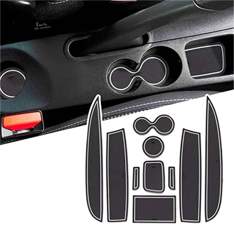 Pexorin For Renua-lt, for Clio 4 (Rechtslenker) Auto-Antirutschmatten, Autotürschlitzmatten Armlehne Getränkehaltermatte Mittelkonsole Gummimatten, Clio 4 Zubehör, 10 Stück/Satz Anti-Rutsch-Matten-Set von Pexorin