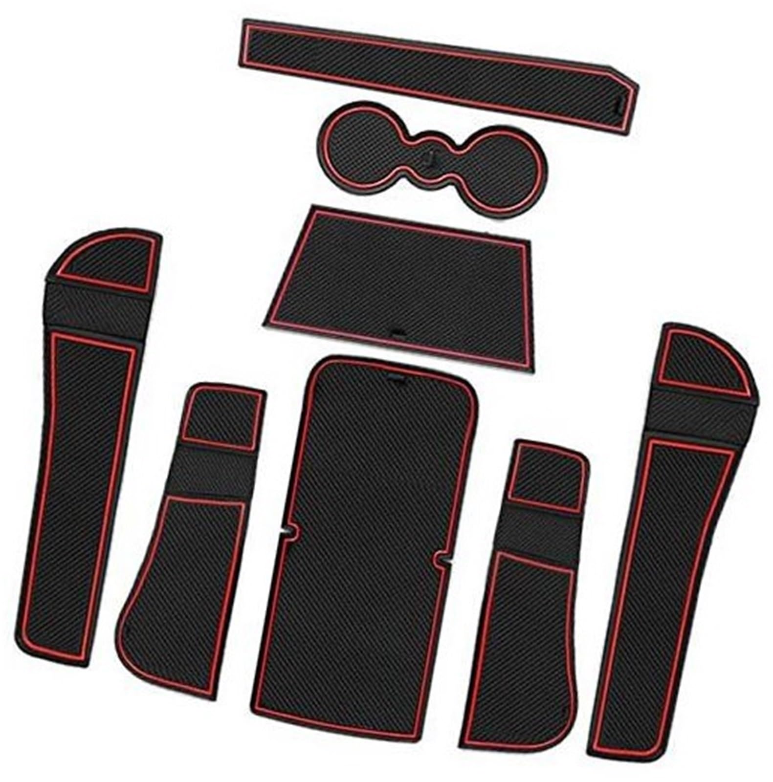 Pexorin For Skoda, for Karoq, 2018+ Rutschfeste Matten for den Türschlitz im Auto, rutschfeste Getränkehaltermatte, Aufbewahrungspolster for die Mittelkonsole und die Armlehne Anti-Rutsch-Matten-Set f Pexorin For Skoda, for Karoq, 2018+ Rutschfeste Matten for den Türschlitz im Auto, rutschfeste Getränkehaltermatte, Aufbewahrungspolster for die Mittelkonsole und die Armlehne Anti-Rutsch-Matten-Set f von Pexorin
