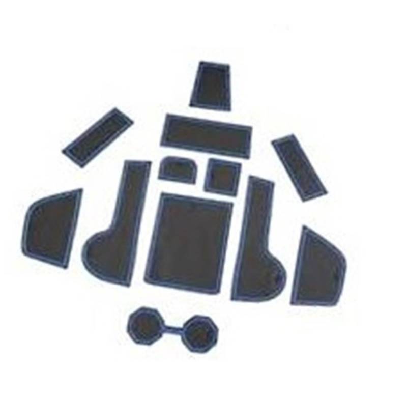 Pexorin For VW, for POLO, MK6 AW1 GTI 2018-2023 2024 Antirutschmatten Gummimatten VW, for POLO, Zubehör Türschlitzmatte Armlehne Getränkehaltermatte Mittelkonsole Innenraum Gummimatten Anti-Rutsch-Mat von Pexorin