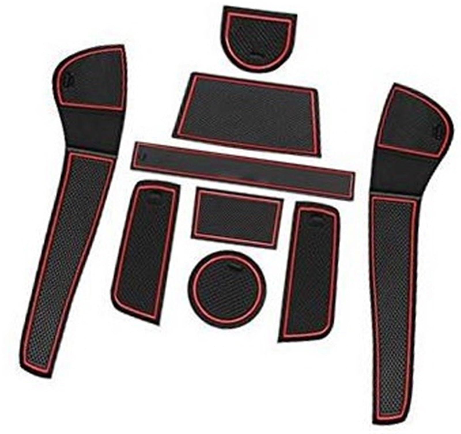 Pexorin For VW UP, for Seat, Mii, for Skoda, Citigo Auto Antirutschmatten, Autotürschlitzmatten Armlehne Getränkehaltermatte Mittelkonsole Gummimatten, 9 Stück/Set Anti-Rutsch-Matten-Set für das Armat Pexorin For VW UP, for Seat, Mii, for Skoda, Citigo Auto Antirutschmatten, Autotürschlitzmatten Armlehne Getränkehaltermatte Mittelkonsole Gummimatten, 9 Stück/Set Anti-Rutsch-Matten-Set für das Armat von Pexorin