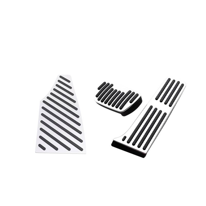 Pexorin Fußpedal Gaspedal Gas Kraftstoff Bremspedal Ruhepedalabdeckung, for Toyota, Highlander XU70 2020 2021 2022 2023 2024 Autozubehör(3pcs Silver) von Pexorin