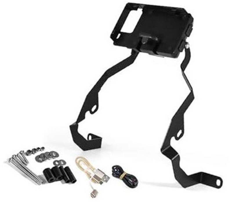 Pexorin GPS Moto Telefon Halterung, for PAN, for AMERICA 1250 1250S 2021 2022 Handy Halter Drahtlose USB Ladegerät Motos Navigation GPS Platte Anpassen Halterung Motorrad-Telefonhalterung(BLACK USB ch von Pexorin
