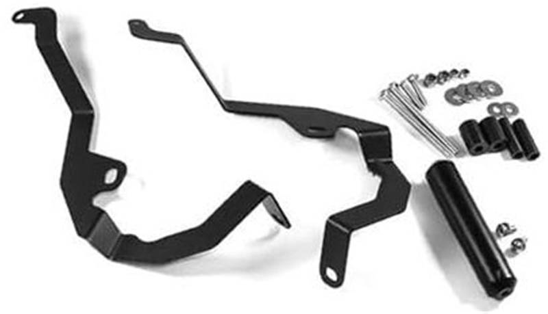 Pexorin GPS Moto Telefon Halterung, for PAN, for America 1250 1250S 2021 2022 Handy Halter Drahtlose USB Ladegerät Motos Navigation GPS Platte Anpassen Halterung Motorrad-Telefonhalterung(Black Bar - von Pexorin