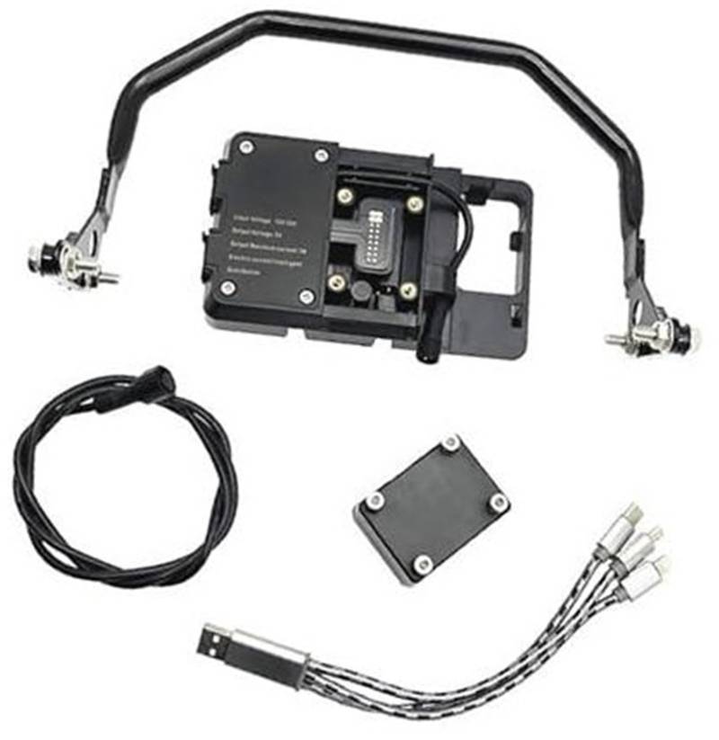 Pexorin GPS-Moto-Telefonhalterung, for, for R1250GS LC, for Adventure 2019-2022 Kabelloses Laden der Telefonnavigationshalterung Telefonhalter USB-Ladegerät Motorrad-Telefonhalterung(Black Full Set A von Pexorin