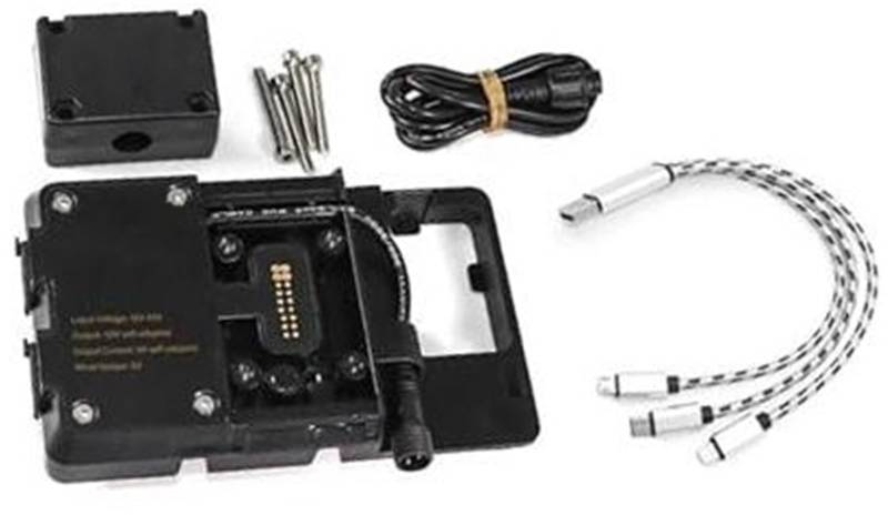 Pexorin GPS-Moto-Telefonhalterung, for TIGER 1200 GT 1200, for RALLY, for Explorer, 2022 2023 Kabellose USB-Handy-Ladehalterung GPS-Navigationshalterung Motorrad-Telefonhalterung(BLACK Wireless chargi von Pexorin