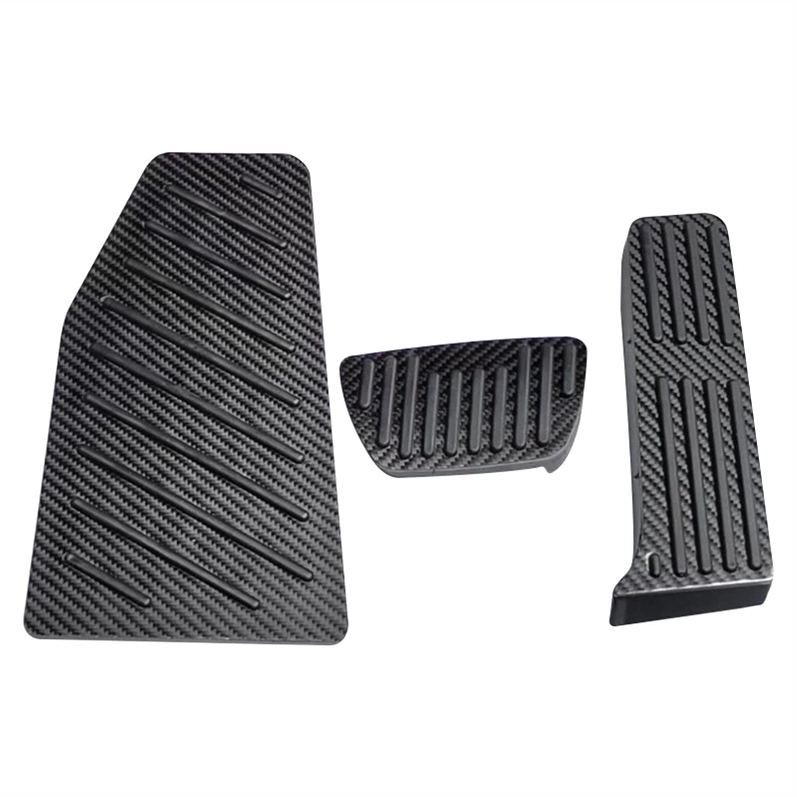 Pexorin Kohlefaser-Auto-Beschleuniger-Kraftstoffpedal-Fußstütze-Pedal-Bremsabdeckungspolster, for Toyota, for RAV4 RAV 4 XA50 2019 2020 2021(Footrest at 3pcs) von Pexorin