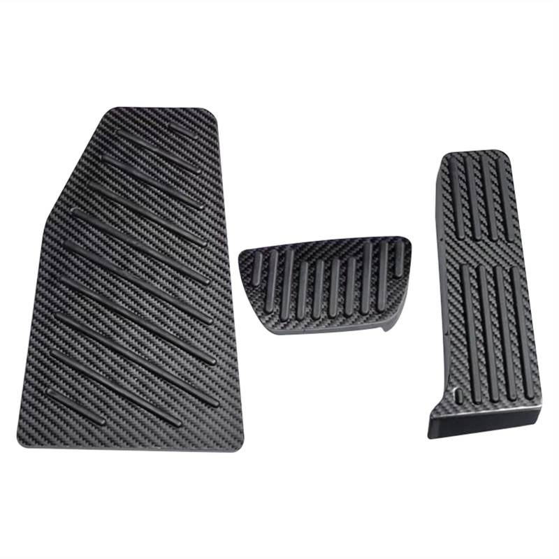 Pexorin Kohlefaser-Auto-Beschleuniger-Kraftstoffpedal-Fußstütze-Pedal-Bremsabdeckungspolster, for Toyota, for RAV4 RAV 4 XA50 2019 2020 2021(Footrest at 3pcs) von Pexorin