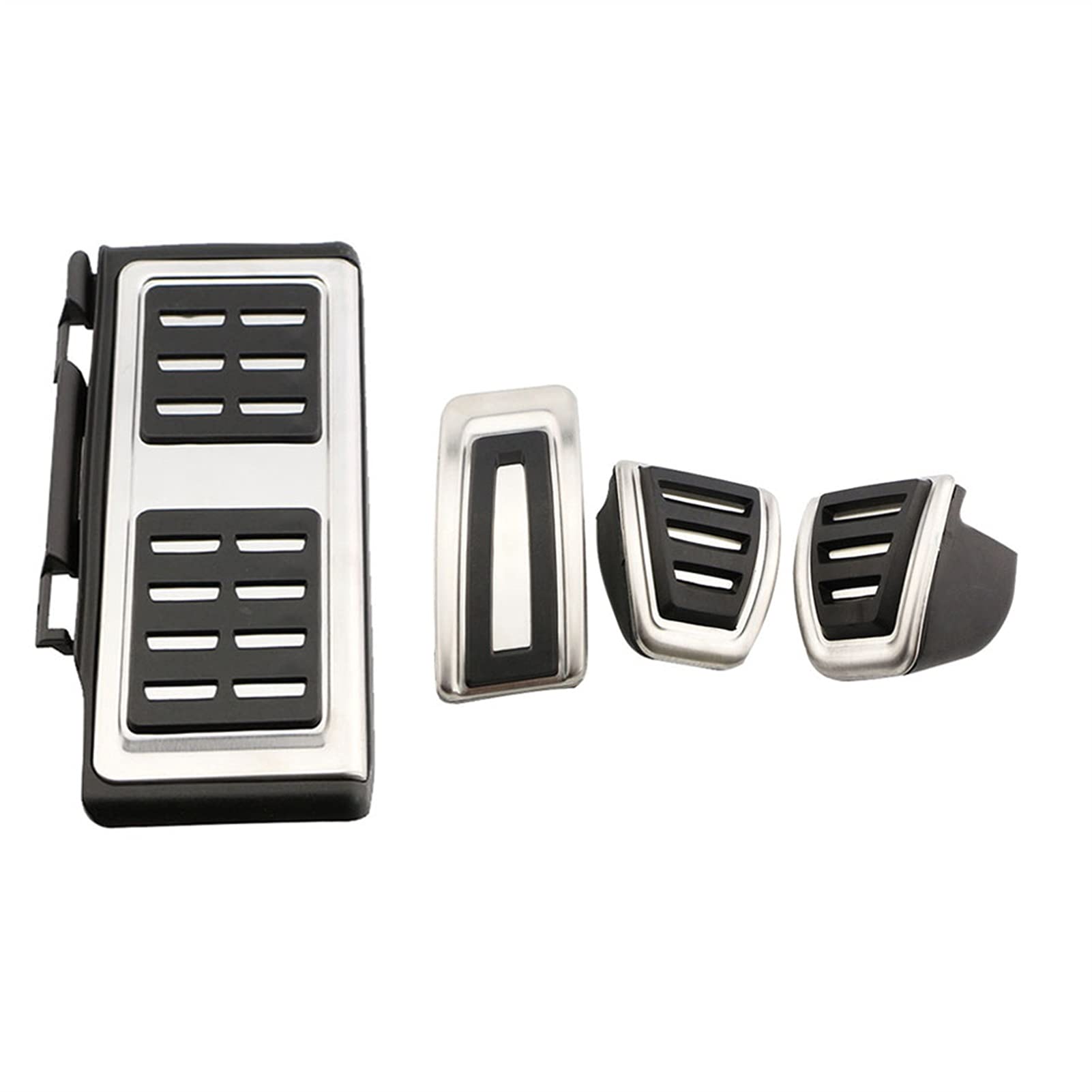 Pexorin LHD Teile Edelstahl Auto Kraftstoff Bremspedal Fußstütze Pedale Abdeckung, for VW, for Skoda, for Kodiaq 2016 2017 2018(4Pcs MT with Rest) von Pexorin