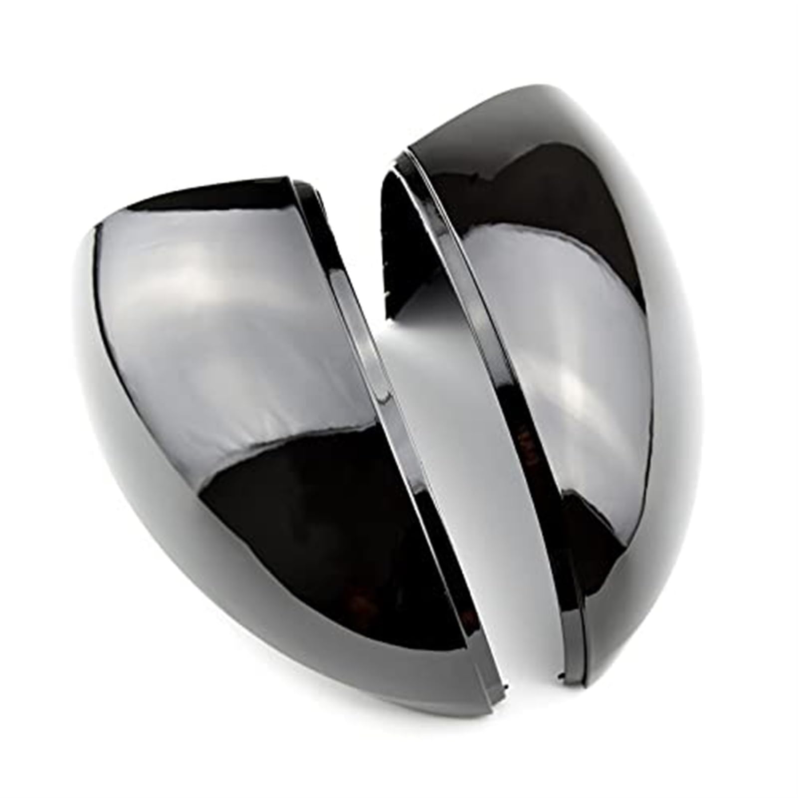 Pexorin Leuchtend Schwarze Seitenrückspiegelabdeckung, for Tiguan, for Sharan, for Skoda, Yeti, Schalenkappengehäuse, Ersatzteile for Außenspiegel Auto-Außenspiegelabdeckung(Bright Black) von Pexorin