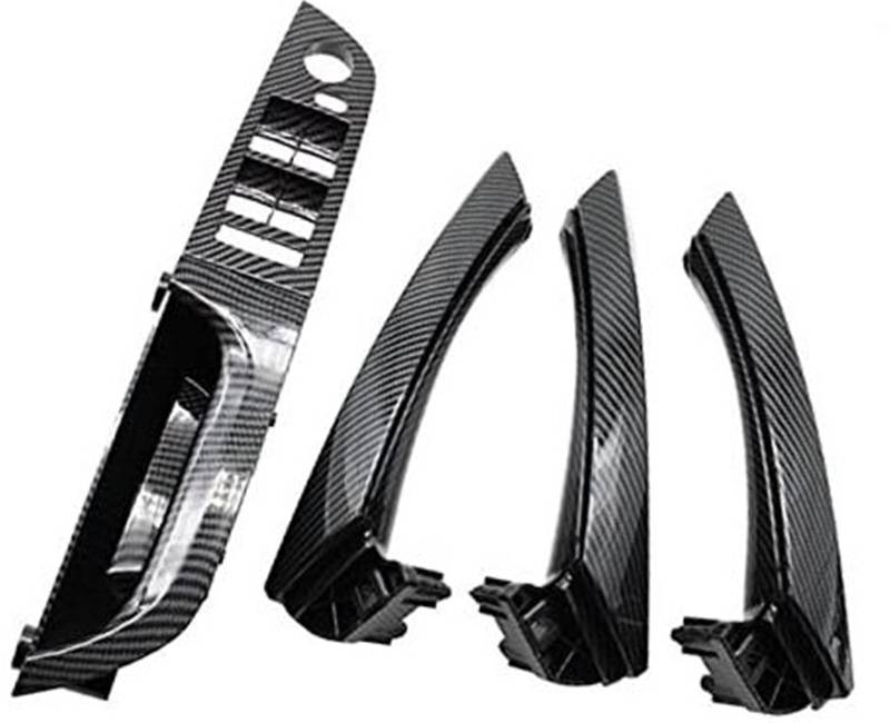 Pexorin Linkshänder-Fahrer-Carbonfaser-Innentürgriff-Armlehnenverkleidung, for, 3er-Serie E90 E91 316 318 320 325 328 Auto-Innentürgriff(Black 35.5 B2 Set) von Pexorin