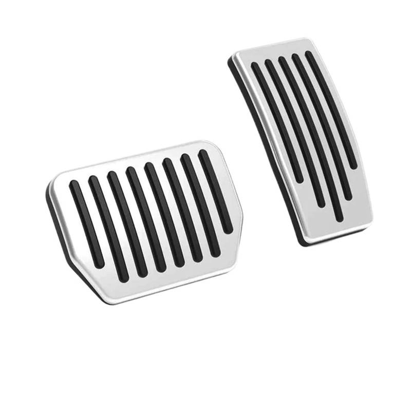 Pexorin Performance-Pedalauflagen-Abdeckung, for Tesla, Modell 3 Highland 2024 Modell Y Fuß Aluminium rutschfeste Pedale Zubehör(Silver) von Pexorin