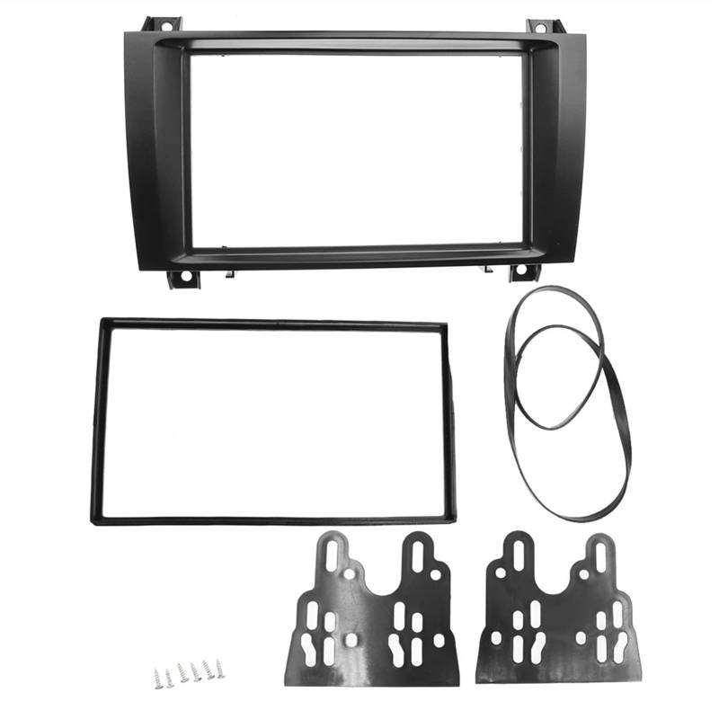 Pexorin Rahmen Doppel-Din-Autoradio-Blende 2004 2005 2006 2007 2008 2009 2010 2011, for Mercedes-Benz, SLK R171 Stereo-Armaturenbrett Autoradio-Einbaublende von Pexorin