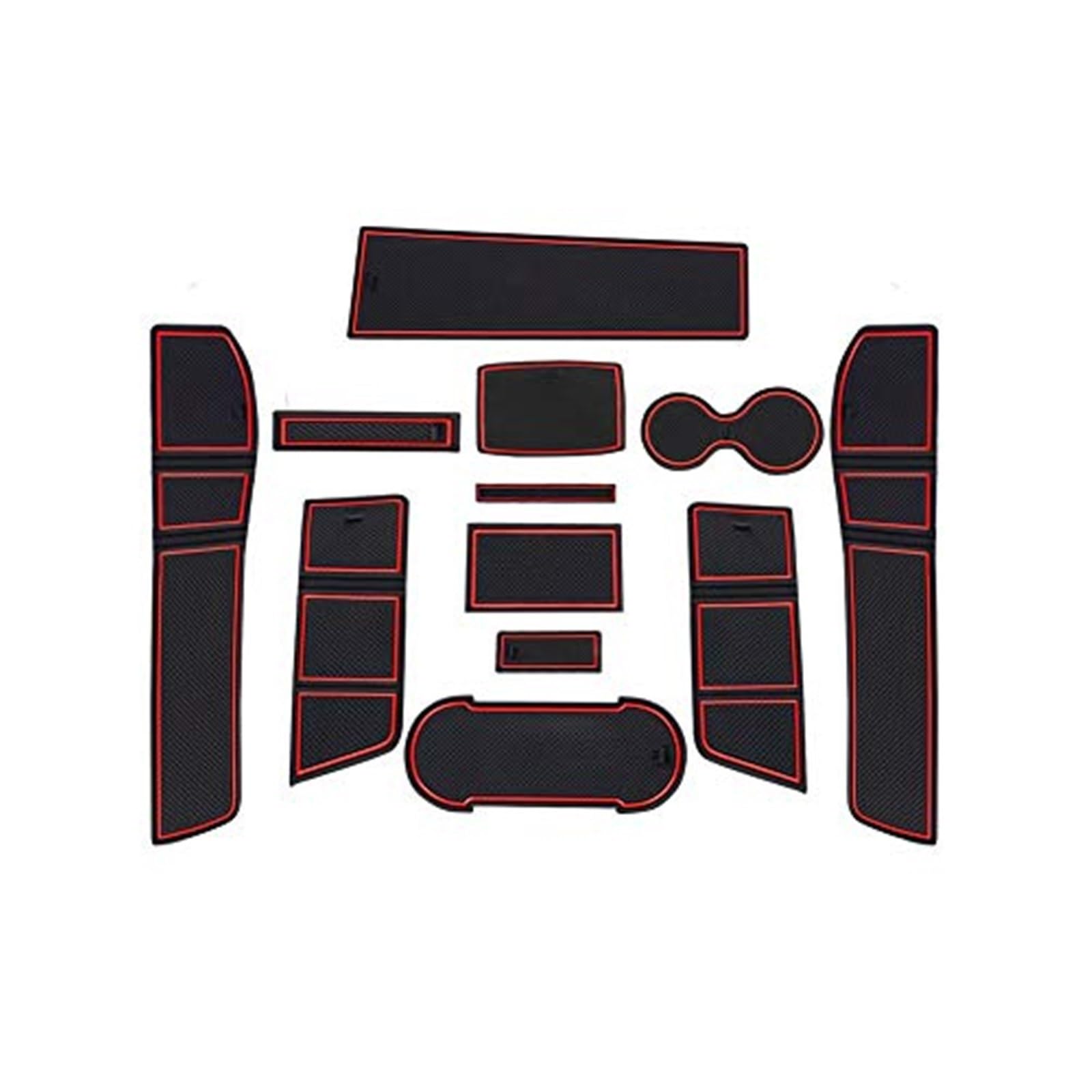Pexorin Rutschfeste Gummimatten for Seat Leon Cupra 5F FR MK3, Automatten Türschlitzmatte Autoarmlehne Getränkehaltermatte Mittelkonsole Antirutschmatten Autozubehör, 12 Stück/Set Anti-Rutsch-Matten-S Pexorin Rutschfeste Gummimatten for Seat Leon Cupra 5F FR MK3, Automatten Türschlitzmatte Autoarmlehne Getränkehaltermatte Mittelkonsole Antirutschmatten Autozubehör, 12 Stück/Set Anti-Rutsch-Matten-S von Pexorin
