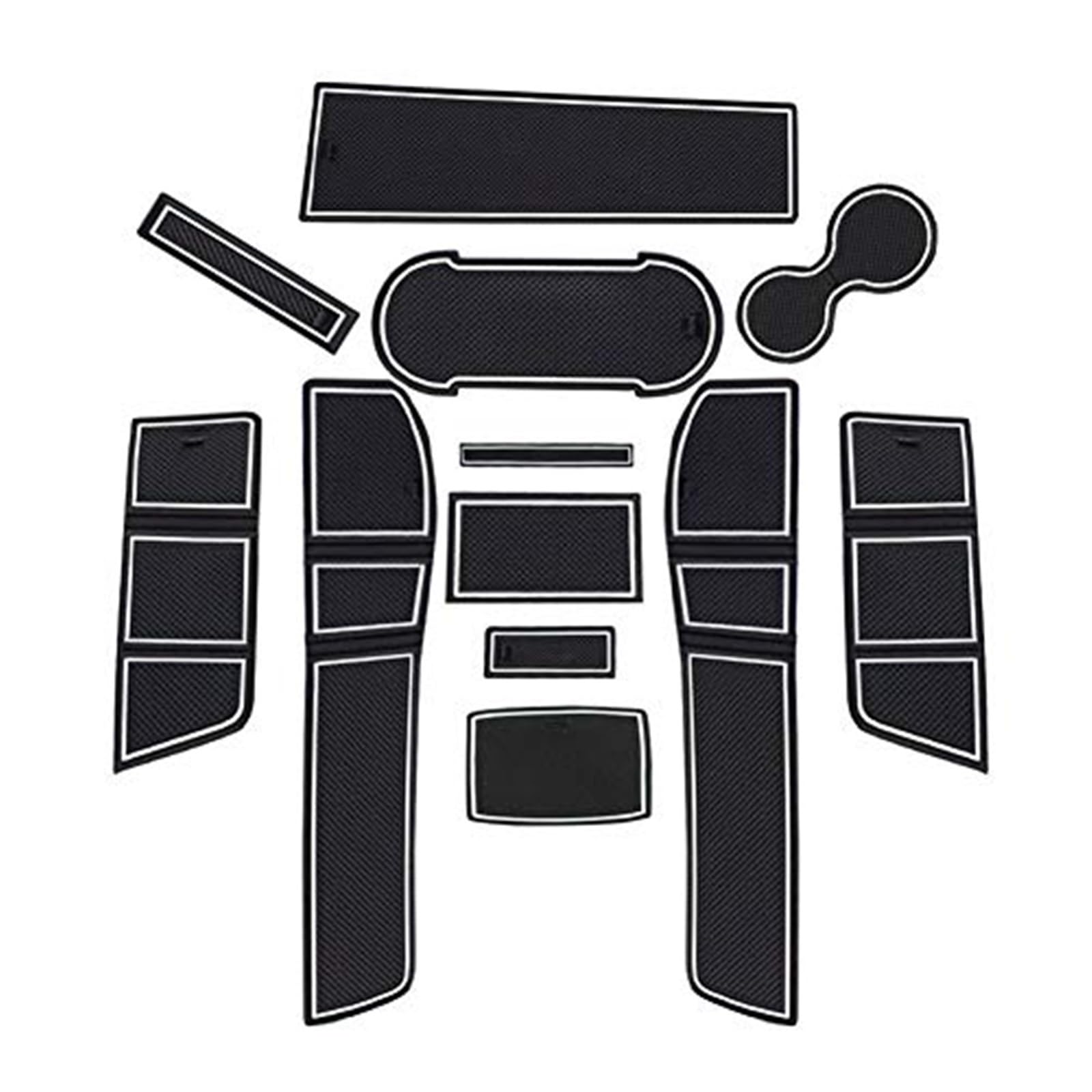 Pexorin Rutschfeste Gummimatten for Seat Leon Cupra 5F FR MK3, Automatten Türschlitzmatte Autoarmlehne Getränkehaltermatte Mittelkonsole Antirutschmatten Autozubehör, 12 Stück/Set Anti-Rutsch-Matten-S Pexorin Rutschfeste Gummimatten for Seat Leon Cupra 5F FR MK3, Automatten Türschlitzmatte Autoarmlehne Getränkehaltermatte Mittelkonsole Antirutschmatten Autozubehör, 12 Stück/Set Anti-Rutsch-Matten-S von Pexorin