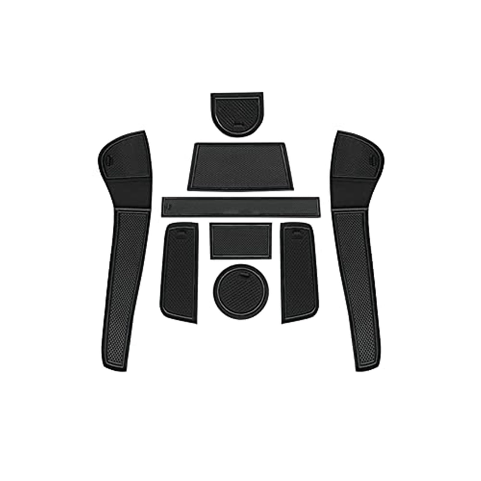 Pexorin Rutschfeste Gummimatten for Up, for Seat, Mii Citigo, Autotürschlitz-Pad, Getränkehalter, Armlehne, Mittelkonsole, Innendekoration, 9-teilig Anti-Rutsch-Matten-Set für das Armaturenbrett(Black Pexorin Rutschfeste Gummimatten for Up, for Seat, Mii Citigo, Autotürschlitz-Pad, Getränkehalter, Armlehne, Mittelkonsole, Innendekoration, 9-teilig Anti-Rutsch-Matten-Set für das Armaturenbrett(Black von Pexorin