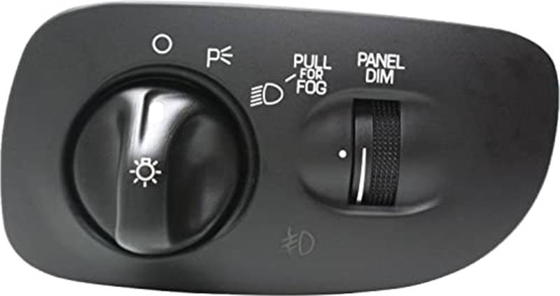 Pexorin Scheinwerferschalter Kompatibel mit 1997-1998, for Ford, for F-150, 1997-1998 Expedition, 1997-1998 F-250, Schwarz, mit Nebelscheinwerfer, ohne automatische Scheinwerfer Scheinwerfer-Kippschal von Pexorin