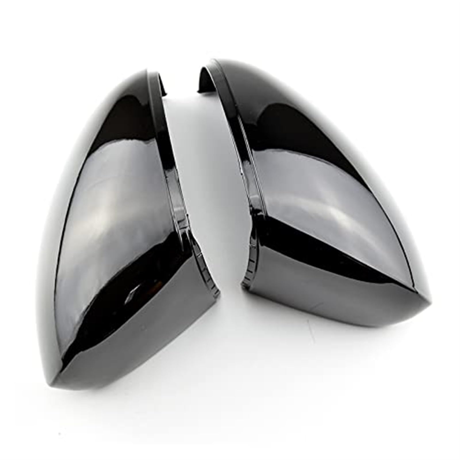 Pexorin Schwarz glänzende Seitenspiegel-Abdeckung, Gehäusekappen, Schale ersetzen, for Tiguan, Sharan, Skoda, Yeti, Ersatzteile for Außenspiegel Auto-Außenspiegelabdeckung(Bright Black) von Pexorin