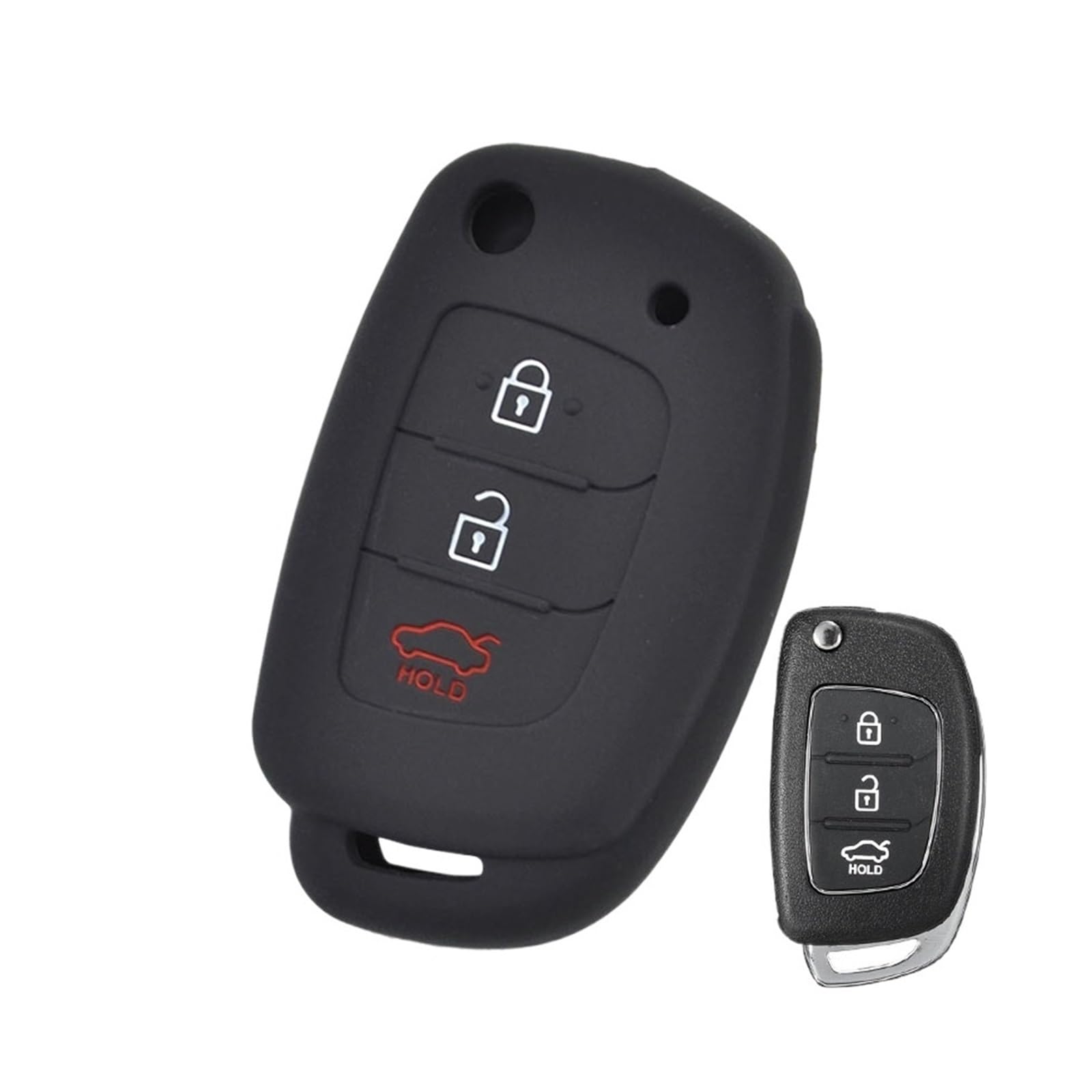 Pexorin Silikon-Schlüsseletui-Abdeckung for Schlüsselanhänger, Schutzfolie for Schlüsselanhänger, for Hyundai, Creta I20, Tucson, Elantra, Santa Fe 2016–2018 Autoschlüsseletui Pexorin Silikon-Schlüsseletui-Abdeckung for Schlüsselanhänger, Schutzfolie for Schlüsselanhänger, for Hyundai, Creta I20, Tucson, Elantra, Santa Fe 2016–2018 Autoschlüsseletui von Pexorin