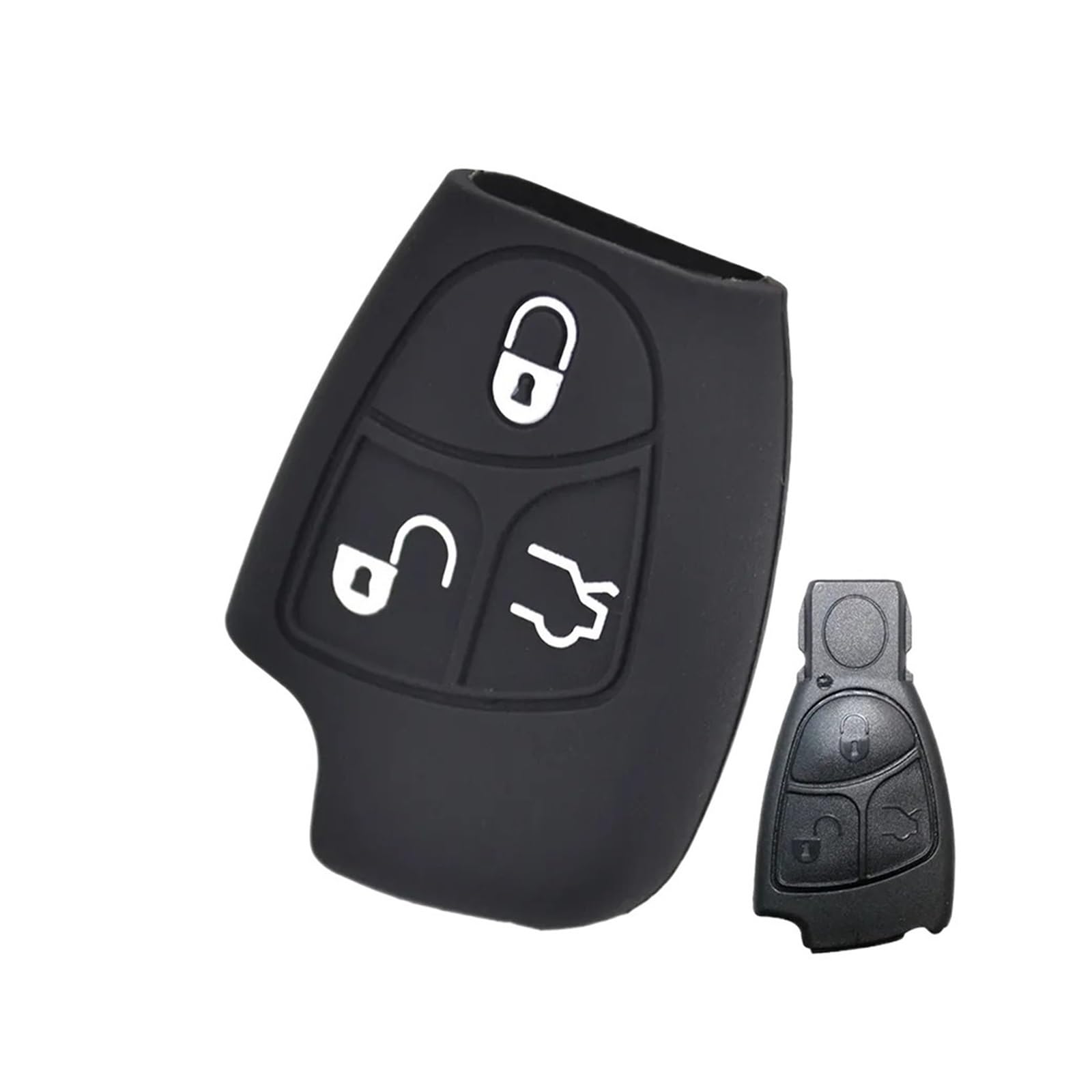 Pexorin Silikon-Schlüsseletui mit 3 Tasten, Schlüsselloses Schlüsselanhängergehäuse, Schlüsselanhänger-Schutzhülle, for, CLS SL CES Class Autoschlüsseletui Pexorin Silikon-Schlüsseletui mit 3 Tasten, Schlüsselloses Schlüsselanhängergehäuse, Schlüsselanhänger-Schutzhülle, for, CLS SL CES Class Autoschlüsseletui von Pexorin