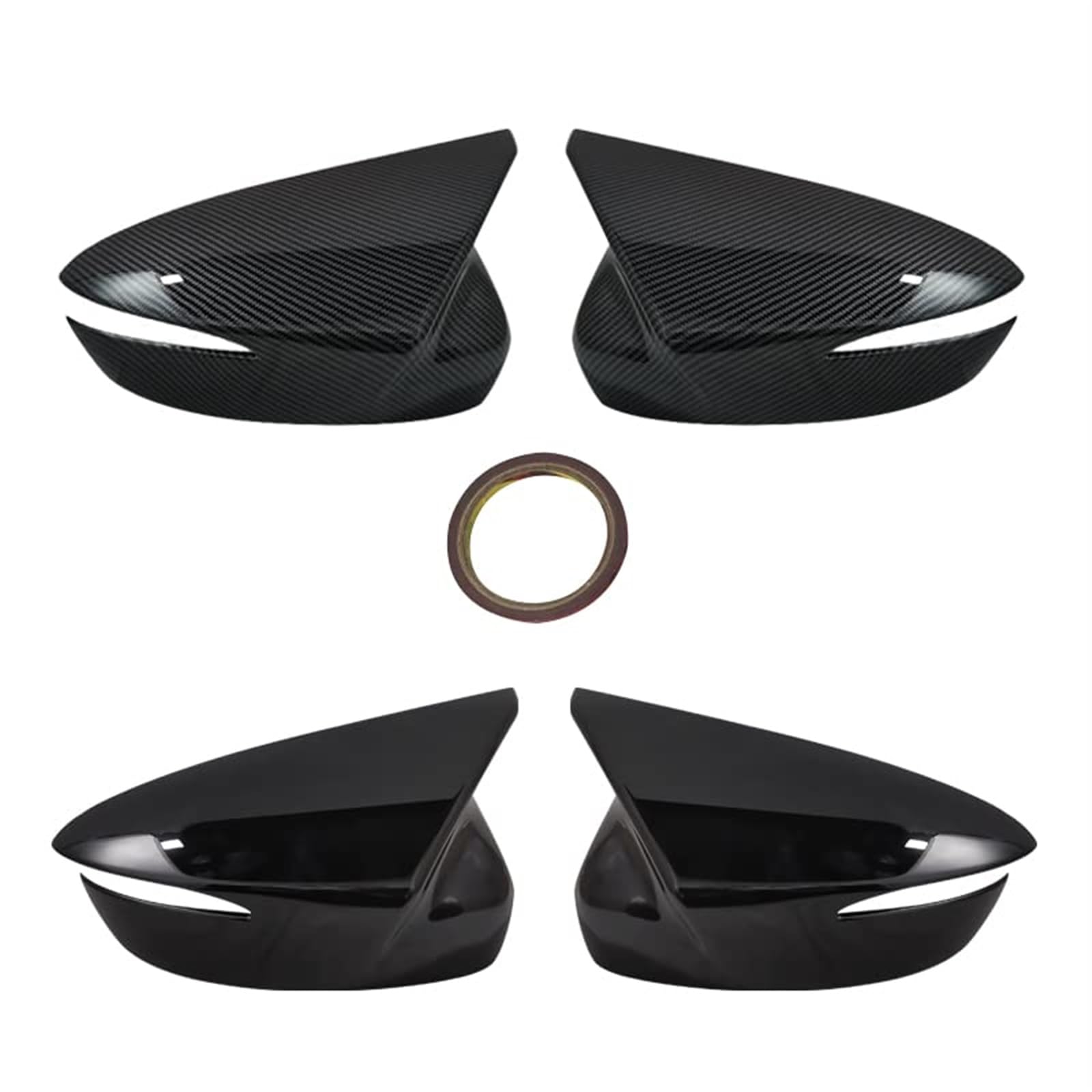 Pexorin Zierleiste for Autotür-Rückspiegel, for Mazda, CX-5 2015 2016, for CX-4 CX-3 2016 2017 2018, Außenspiegel-Ersatzteile Auto-Außenspiegelabdeckung(Black Carbon Fiber Pattern) von Pexorin