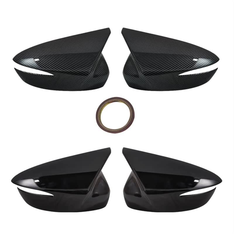 Pexorin Zierleiste for Autotür-Rückspiegel, for Mazda, CX-5 2015 2016, for CX-4 CX-3 2016 2017 2018, Außenspiegel-Ersatzteile Auto-Außenspiegelabdeckung(Black Carbon Fiber Pattern) von Pexorin