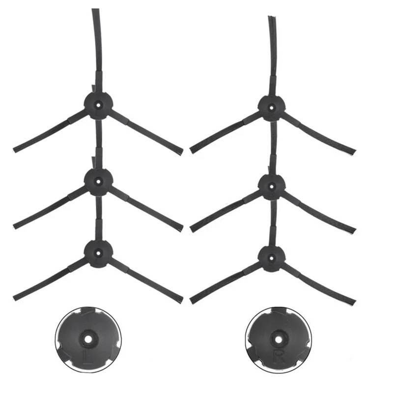 Pexorin for ILIFE, Ersatzseitenbürste, for ILIFE, V3 V5 V5s V3S A6 A4 A4s V50 V55 X5 Zubehör Staubsauger Ersatzteile Verbrauchsmaterialien Roboter-Staubsauger-Kit(6PCS Brush) von Pexorin