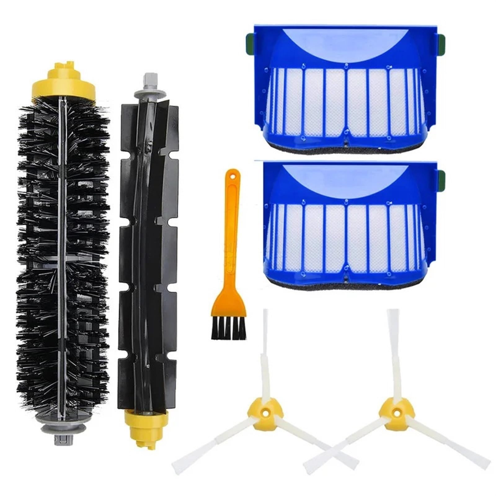 Pexorin for IRobot, Roomba 675 650 690 600 Serie Zubehör Ersatzteile Staubsauger Ersatzset Borsten Seitenbürste HEPA Filter Roboter-Staubsauger-Kit(LY) von Pexorin