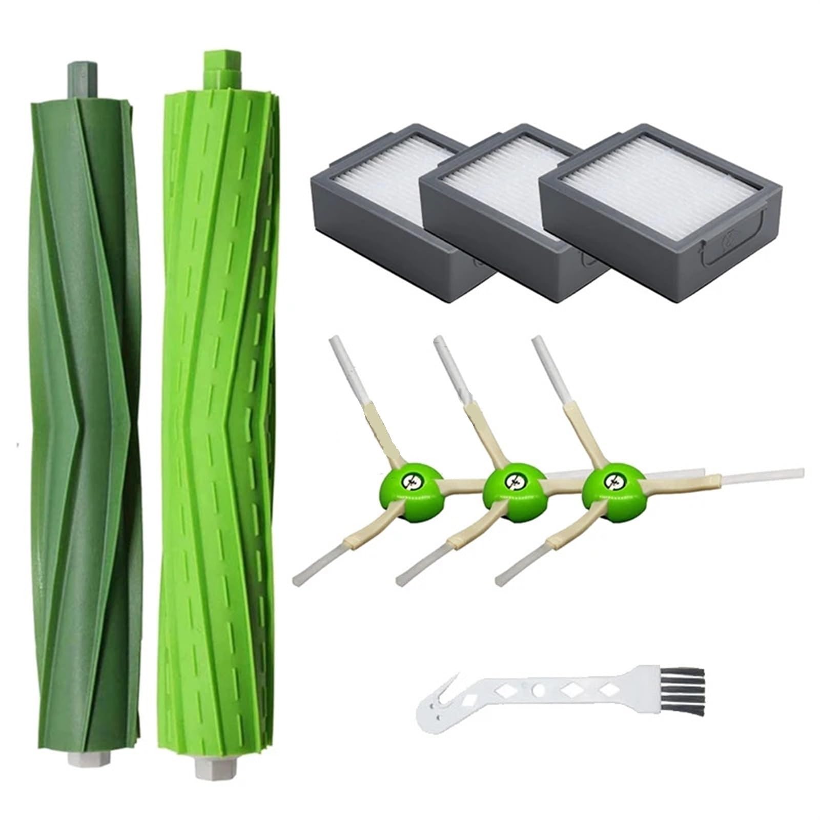 Pexorin for IRobot, Roomba I7 I3 E5 Zubehör Roboter Staubsauger Ersatzteile Ersatz Kit Pinsel HEPA Filter Staubbeutel Roboter-Staubsauger-Kit(EH) von Pexorin