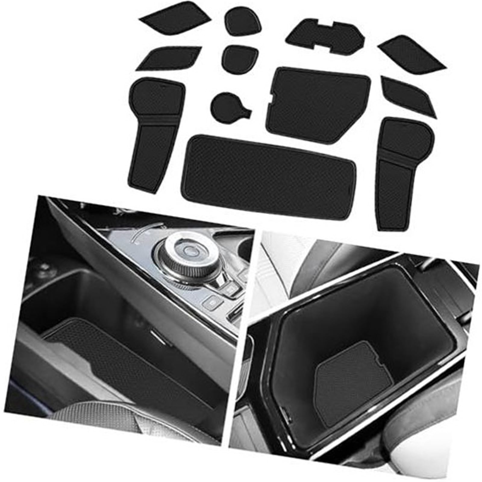 Pexorin for Kia, EV6 2023 2024 2022 Gummimatten Mittelkonsole Antirutschmatten Antirutsch Gummi Automatte EV6 GT 2024 Zubehör [Verbessert] Anti-Rutsch-Matten-Set für das Armaturenbrett von Pexorin